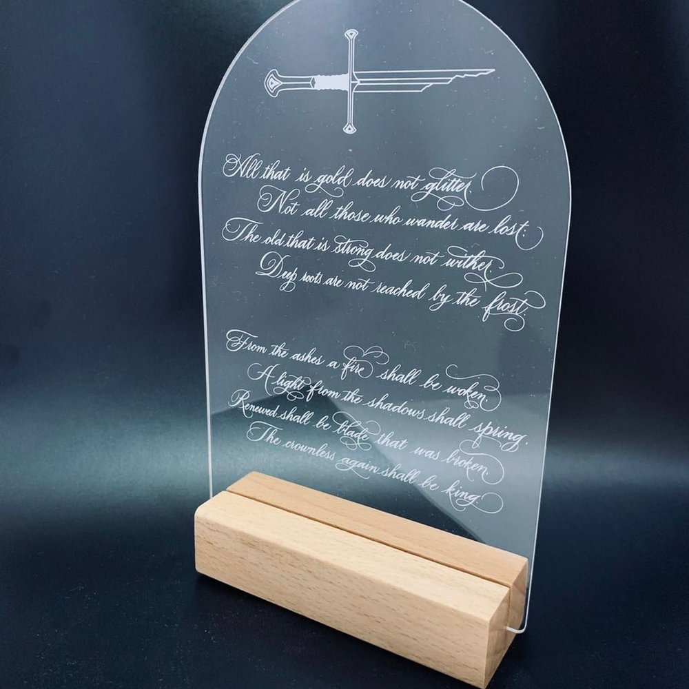 Lord of the Rings Acrylic Sign - Owlcrate